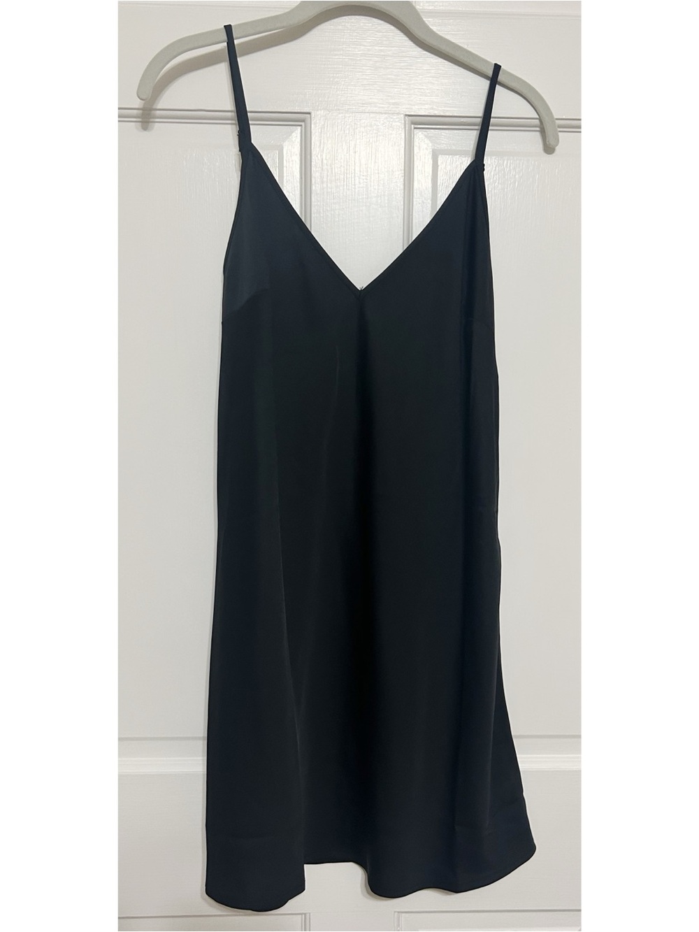 a new day Black Satin Slip Dress